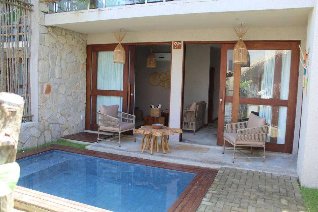Casa De Luxo Na Praia Do Patacho - Cond. Azulu, Casa 04 Villa Porto de Pedras Exterior photo